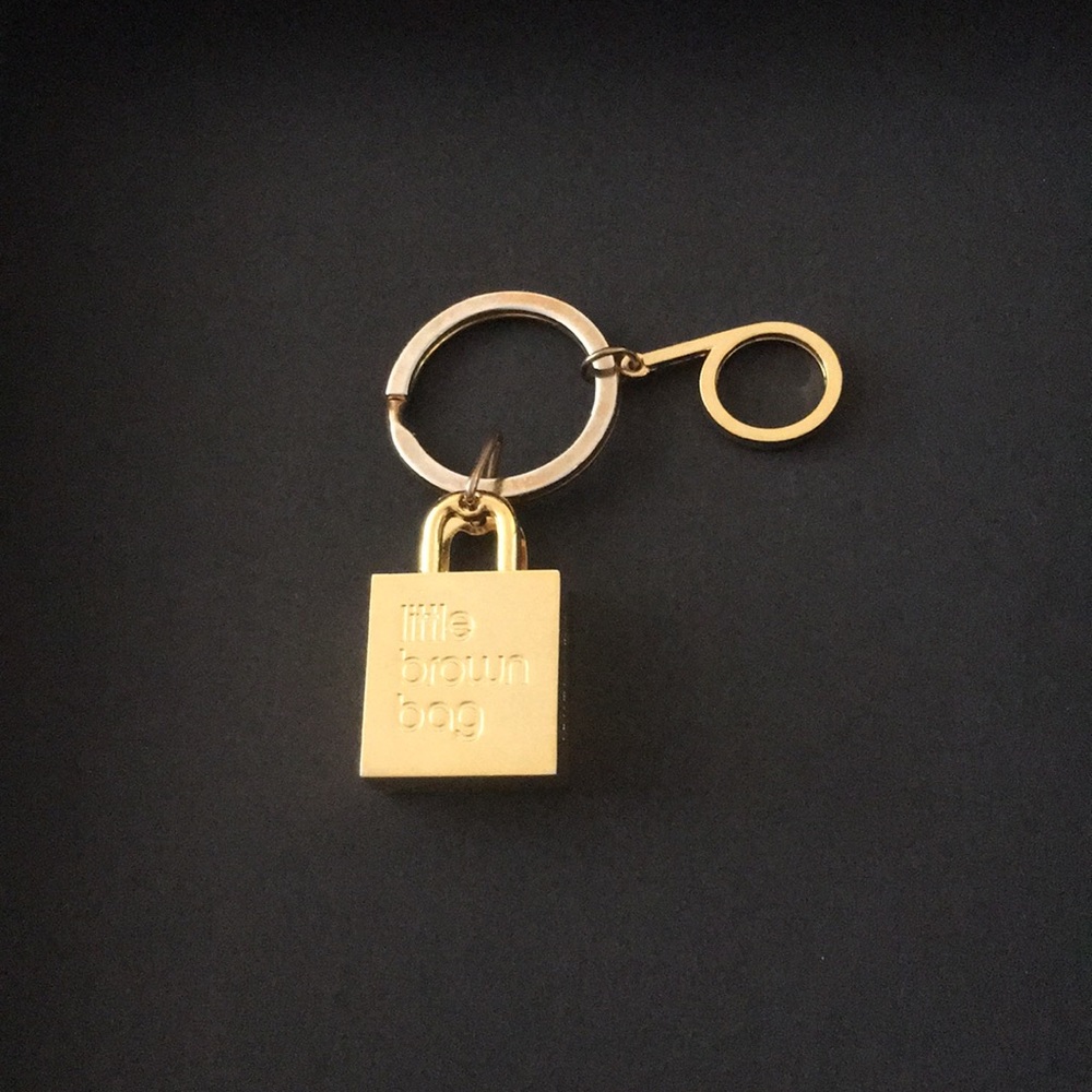 NEW Bloomingdales Brown Bag Keychain